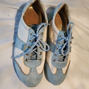 Coach Kelley blue/cream sneaker. Size 7